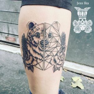 Geometric Bear Tattoos