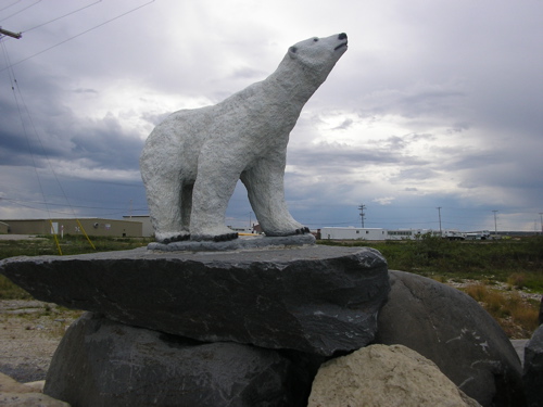 Polar Bear Statue in Churchill: Polar Bear Capital Of The World